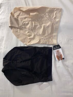 High-Waist Shaping Briefs — Beige & Black